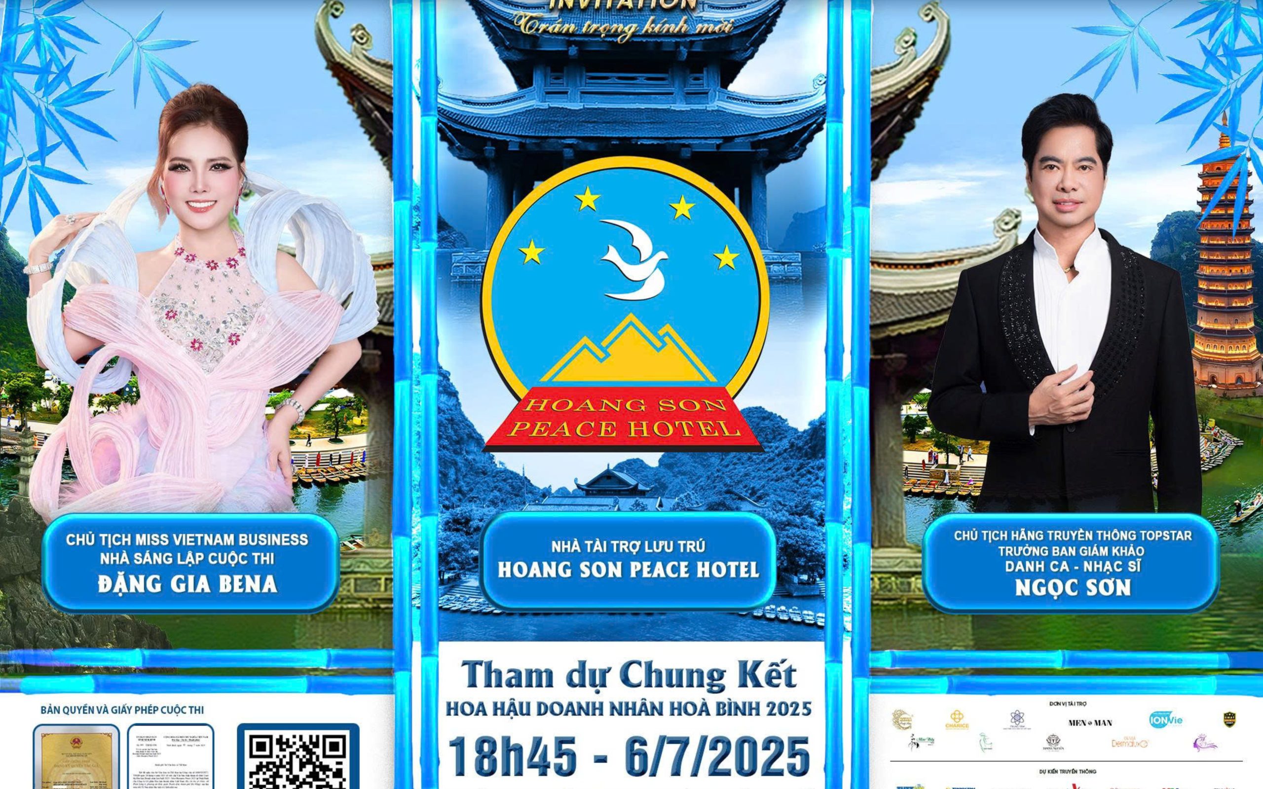 Khách sạn Hoàng Sơn Peace đồng hành cùng Hoa hậu Doanh nhân Hòa bình 2025 với vai trò Nhà tài trợ lưu trú