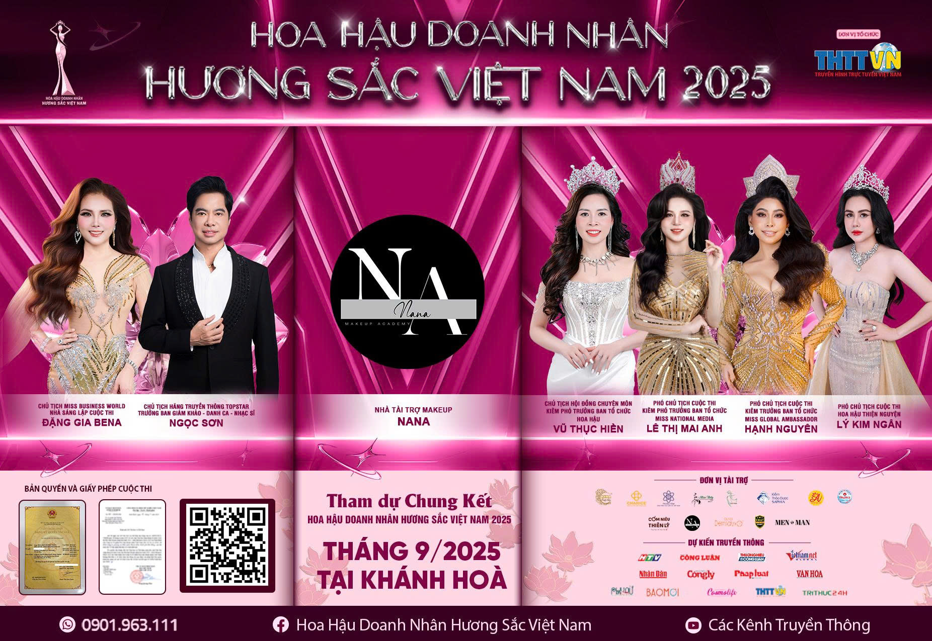 Hoa hậu Doanh nhân Hương sắc Việt Nam 2025 công bố NTT Makeup: Thương hiệu Na Na Makeup Academy